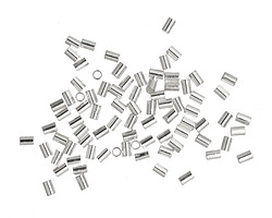 Beadalon Silver (plated) Crimp Tubes for .8mm Stretch Cord