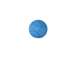 Matte Turquoise Resin Round Cabochon 12mm