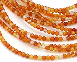 Carnelian (natural) Round 4mm