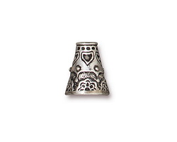 TierraCast Antique Silver (plated) Flowering Cone 11x12mm
