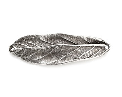 Nunn Design Antique Silver (plated) Large Leaf Bracelet Link 50x16mm