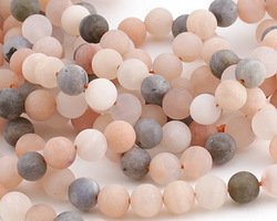 Moonstone (matte-multi) Round 8mm