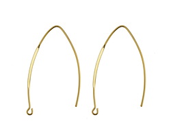 Gold (plated) Horse Eye Earwire 44x17mm