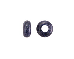 Blue Goldstone Large Hole Rondelle 4.5-5x10mm