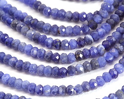 Sodalite Faceted Rondelle 2x3mm
