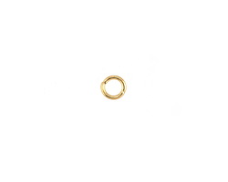 Gold (plated) Soldered Jump Ring 6mm, 18 gauge (100 pieces)
