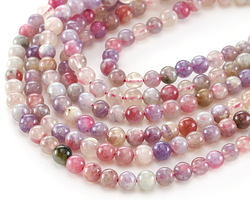 Pink Purple Tourmaline Quartz (A) Round 4mm