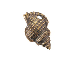 Mykonos Antique Brass (plated) Drill Shell 18.5x30mm