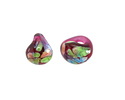 Unicorne Beads Glass Purple Gerbera Teardrop 9-10mm