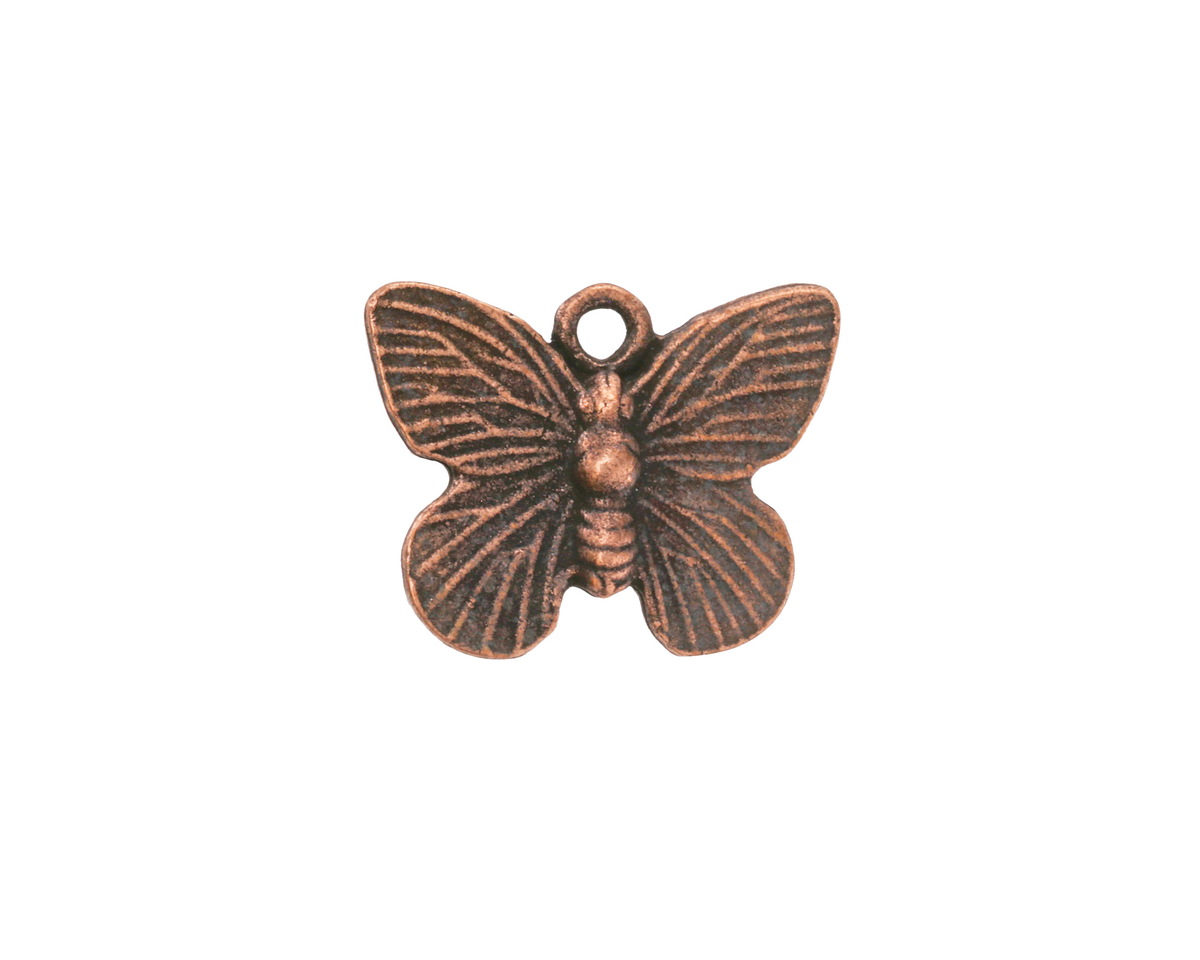 Nunn Design Antique Copper (plated) Butterfly Charm 18x15mm