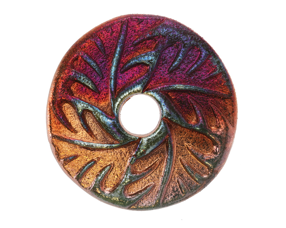 Xaz Raku Flash Leaf Donut 45-47mm