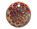 Xaz Raku Flash Flower Medallion Focal 44-46mm