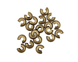 Antique Brass (plated) Crimp Cover 4mm