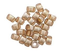 Czech Glass Matubo Sand w/ Silver Tri-cut 2/0 Seed Bead
