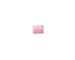 Petal Pink Enamel Chevron Tube Bead 6x5mm