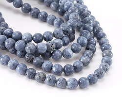 Blue Coral Round 6mm