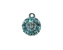 Mykonos Copper (plated) Patina Beaded Coin Focal 13.5x16mm