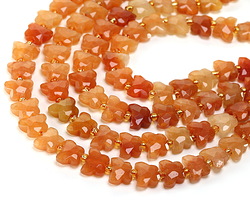 Red Aventurine Microfaceted Butterfly 8x10mm