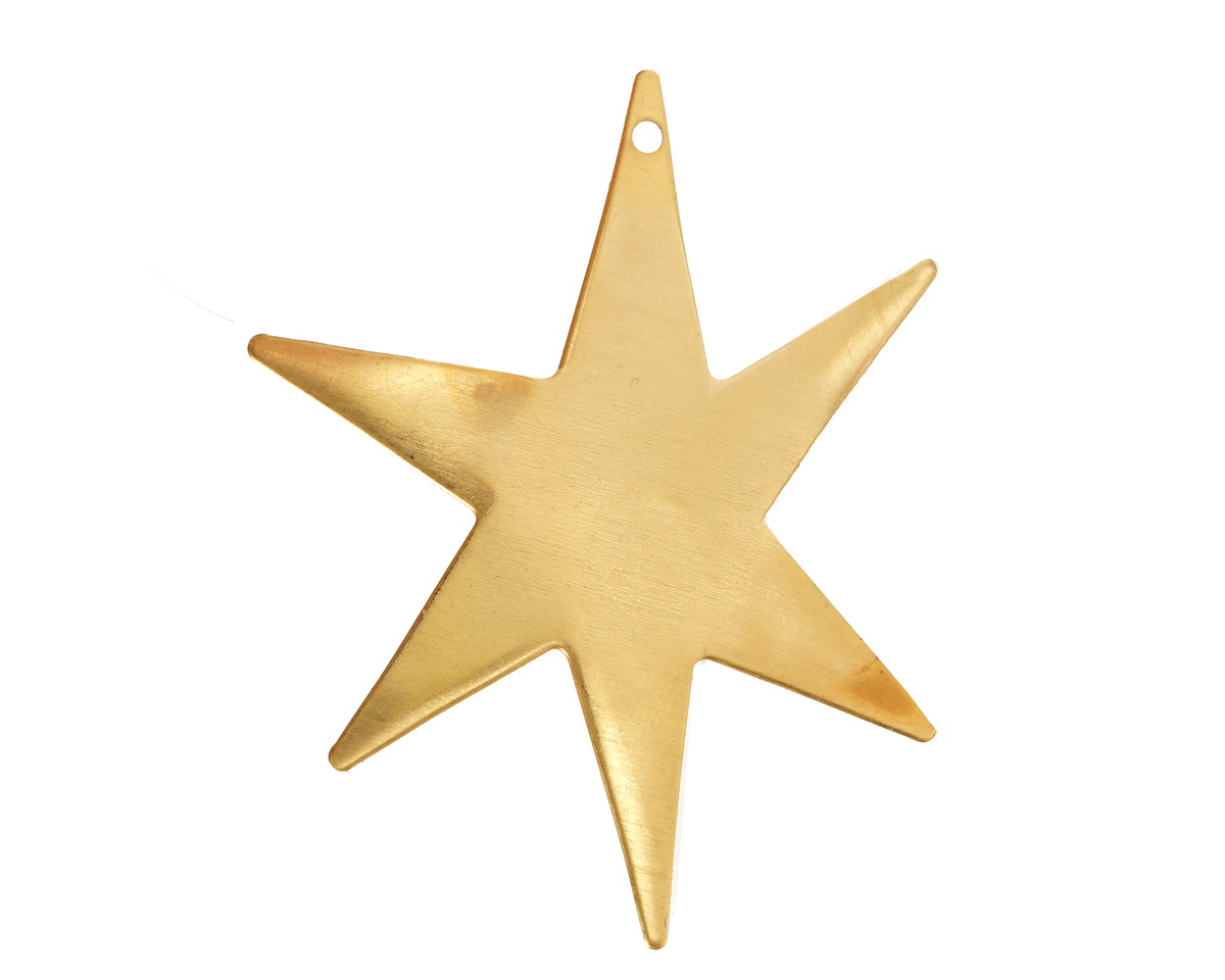 Vintaj Solid Brass Asymmetrical Star Blank 46x41mm