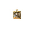 Labradorite w/ Gold Finish Faceted Square Focal 10x13mm