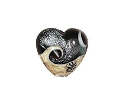 Grace Lampwork Sable Celestial Heart 19-20mm
