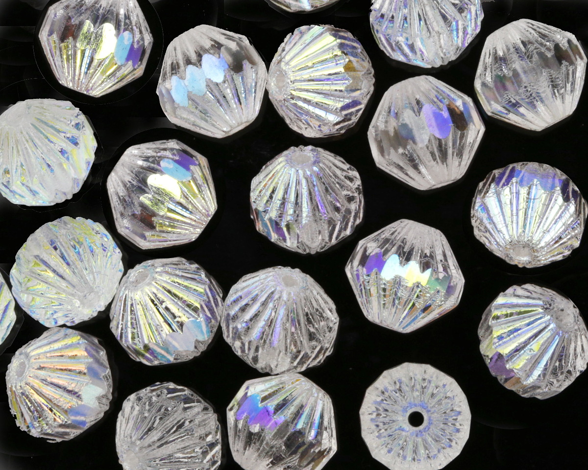 Czech Glass Crystal AB Bicone 8mm