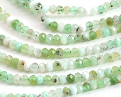 Australian Chrysoprase Faceted Rondelle 2.5x3.5mm