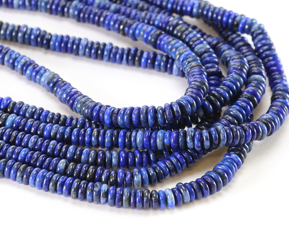 Denim Lapis Spacer Rondelle 2x6mm