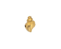 24K Gold (plated) Small Wentletrap Shell Bead 8x12mm