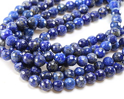 Lapis Faceted Round 8mm
