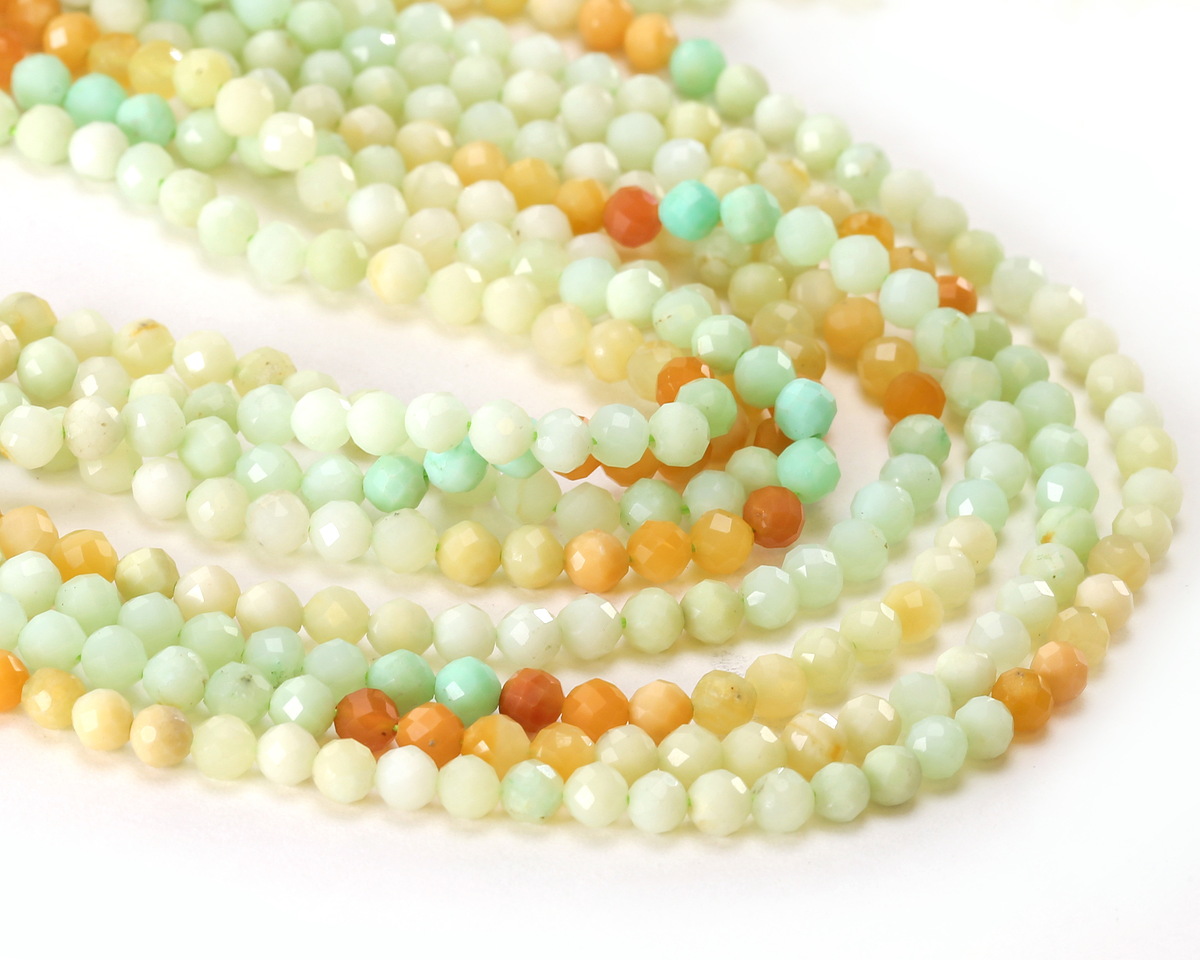 Burma Jade Ombré Faceted Round 4mm