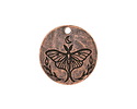 Nunn Design Antique Copper (plated) Small Luna Moth Coin Charm 20.5mm