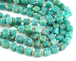 Russian Amazonite Irregular Cube 6-8mm