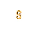 Waterproof 18K Gold PVD Plated Stainless Steel S Spring Clasp 7x11mm