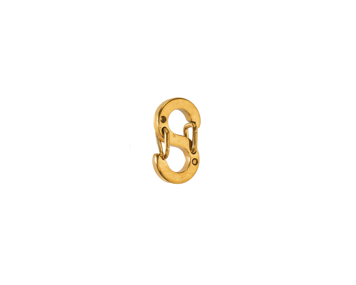 Waterproof 18K Gold PVD Plated Stainless Steel S Spring Clasp 7x11mm