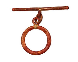 Patricia Healey Copper Round Medium Toggle Clasp 21x17mm, 34mm bar