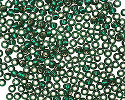 TOHO Green Emerald (with Silver Lining) Round 8/0 Seed Bead
