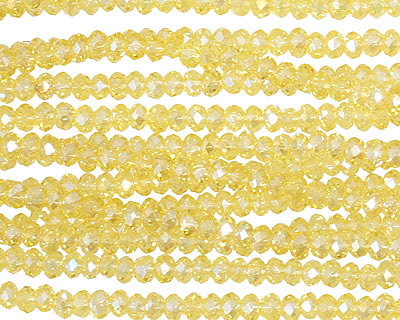Daffodil AB Crystal Faceted Rondelle 3mm