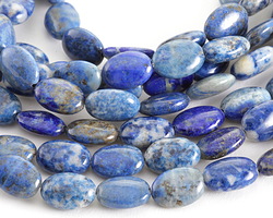 Lapis Flat Oval 14x10mm Beads
