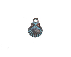 Mykonos Copper (plated) Patina Scallop Shell Charm 10x12mm