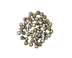 Czech Glass Iris Brown Fire Polished Round 2mm