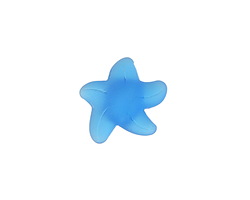 Pacific Blue Beach-Style Glass Starfish Button 21mm