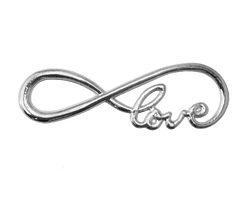 Antique Silver (plated) Love Infinity Focal Link 40x12.5mm