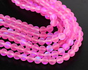 Fuchsia Fused Glass AB (matte) Round 6mm