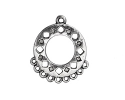 Antique Silver Finish Dancing Diamonds Chandelier Focal 20x25mm