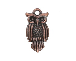 Mykonos Antique Copper (plated) Large Owl Charm 15x29mm