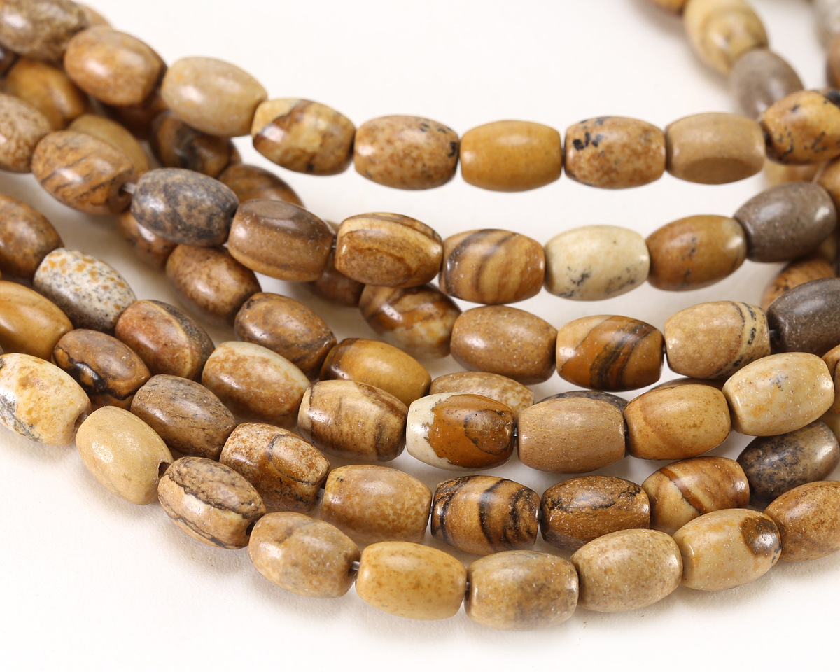 Picture Jasper Rice 9x6mm
