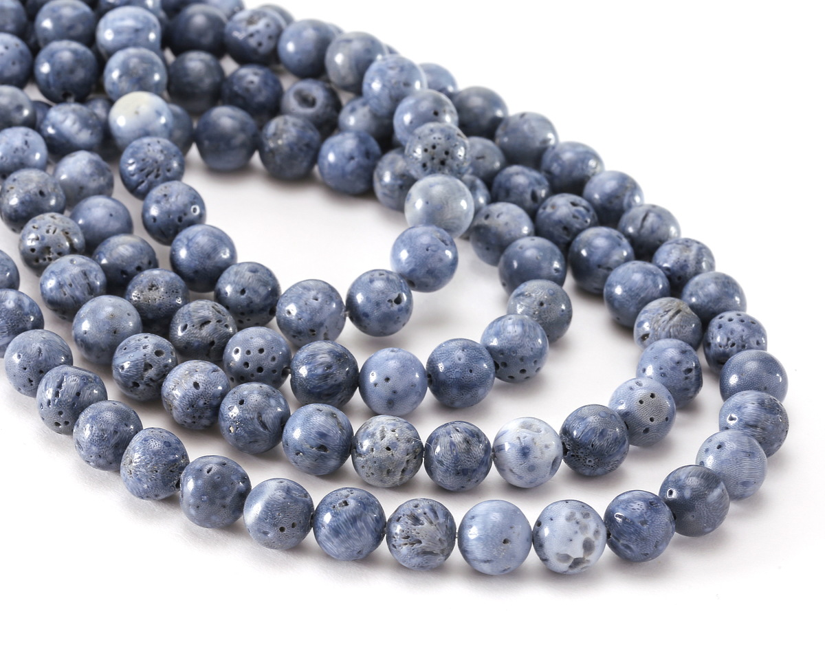 Blue Coral Round 8mm