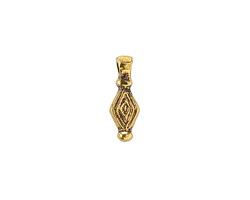 Mykonos Antique Gold (plated) Diamond Drop Charm 6x16mm