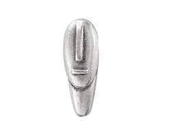 Mykonos Antique Silver (plated) Oblong Easter Island Head 10x29mm